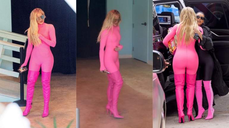 Фото: Хлои Кардашян в облегающем комбинезоне