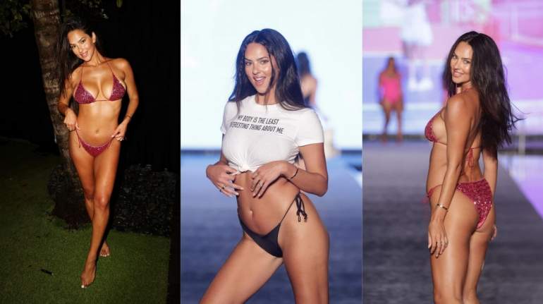 Фото: Кристен Харпер на показе Sports Illustrated Swimsuit Runway