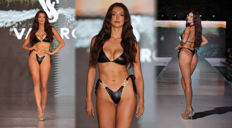 Фото: Рэйчел Пиццолато демонстрирует бикини на подиуме
