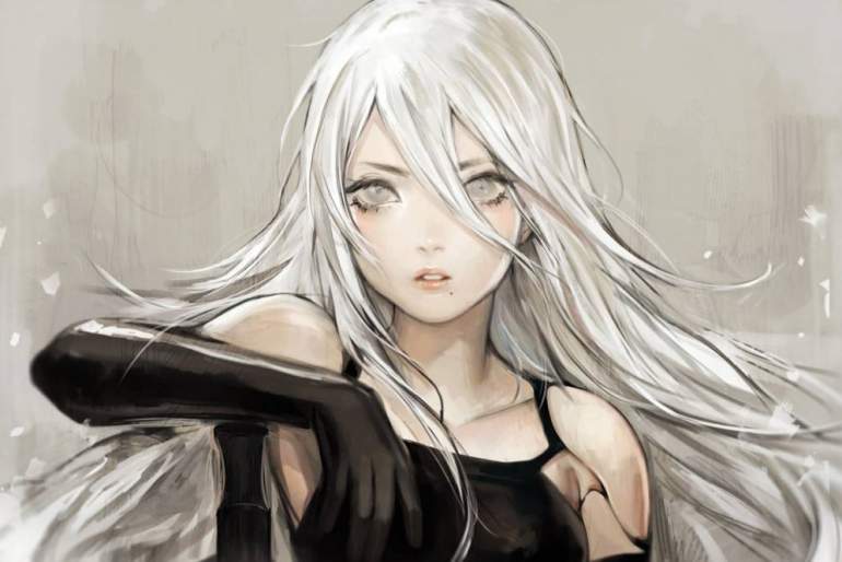 Аниме: Белые волосы - красивые девушки