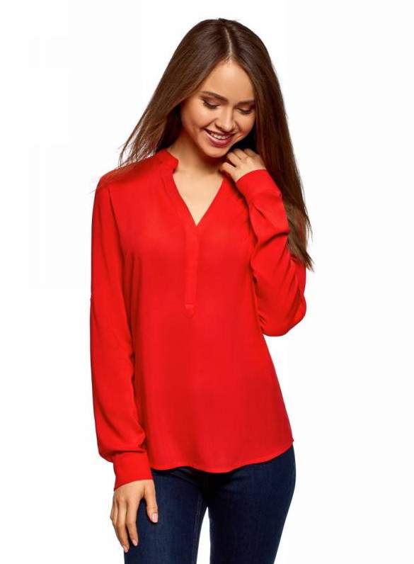 Стиль: Красная кофта - фото идеи