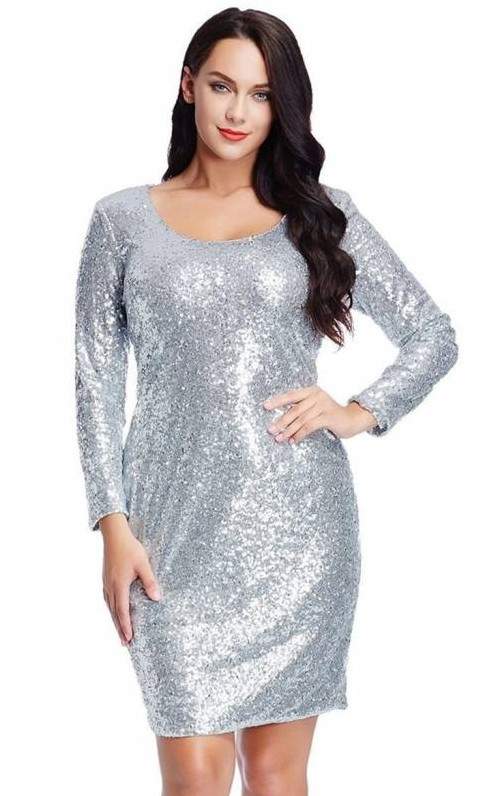 Стиль: Серебряное платье на новый год - фото идеи