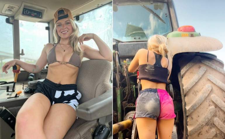 Симпатичная фермерша в коротких шортах завоевала сердца тысяч подписчиков в социальных сетях