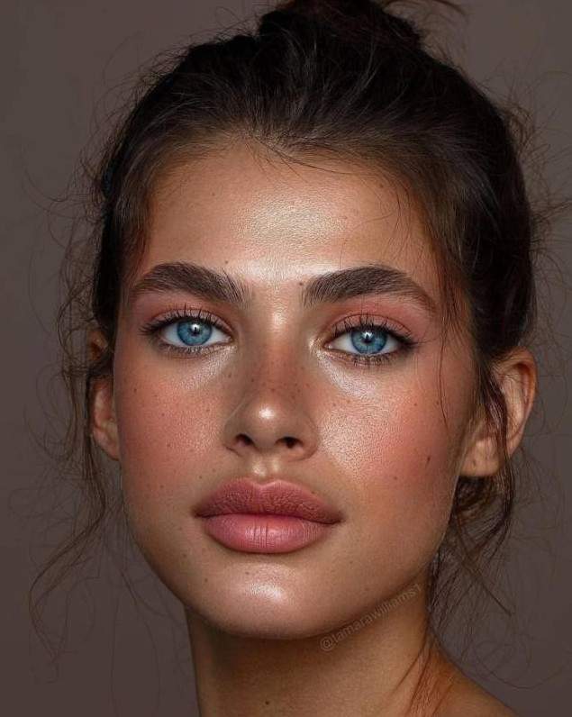 Красивая девушка с широкими очами на фото