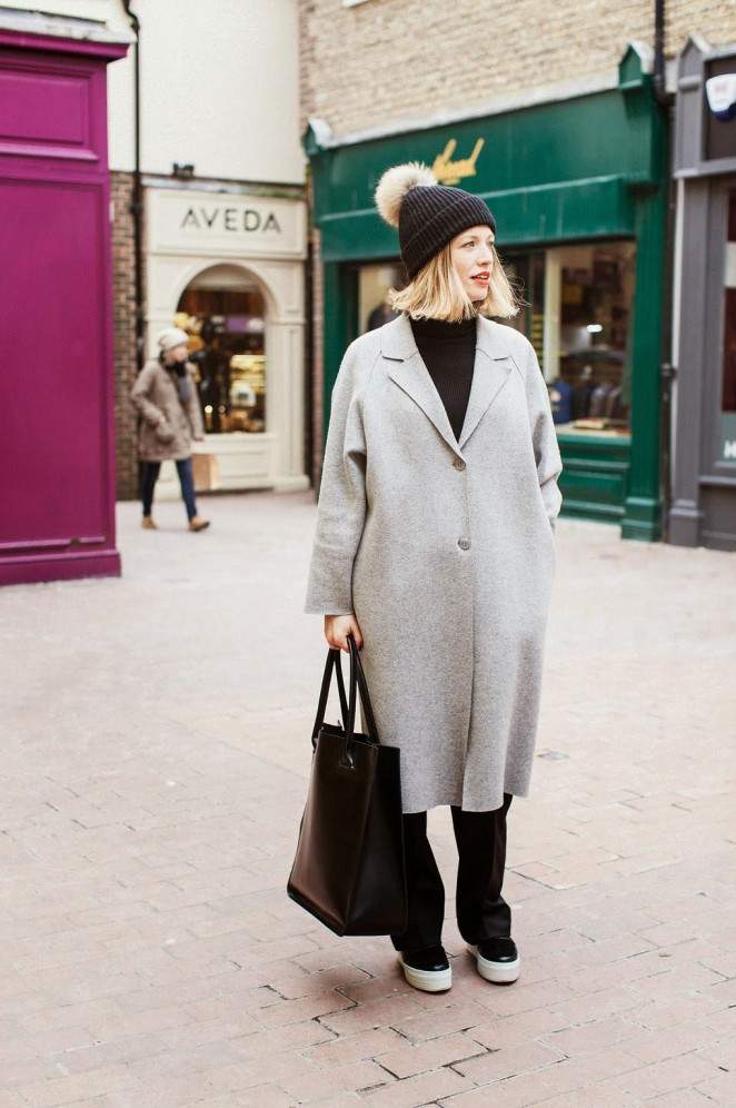 Красивые девушки и Луки с пальто оверсайз