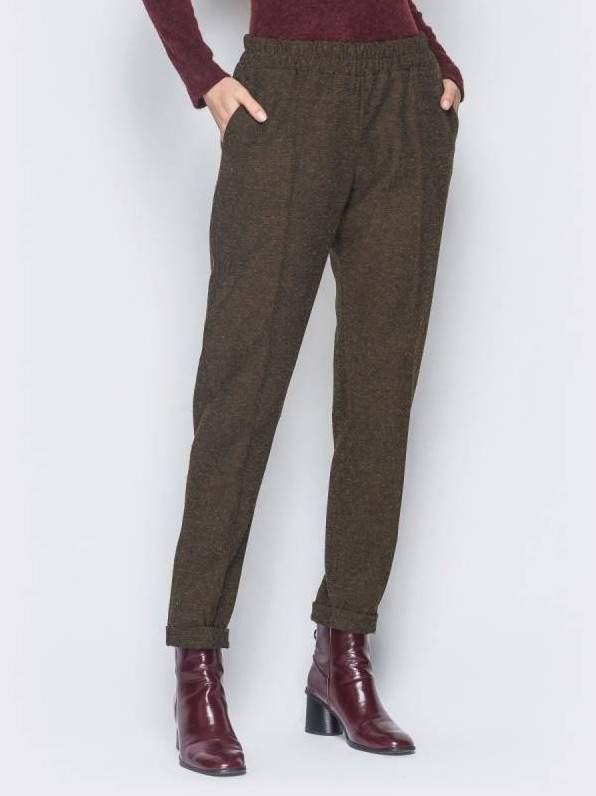 Стиль: Широкие твидовые брюки - фото идеи