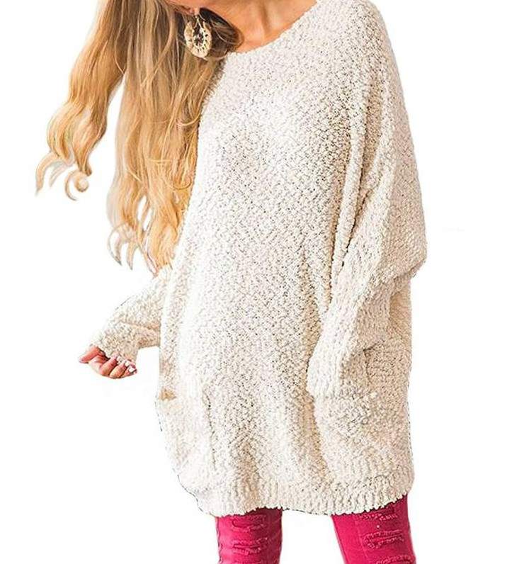 Стиль: Вязаная туника оверсайз - фото идеи