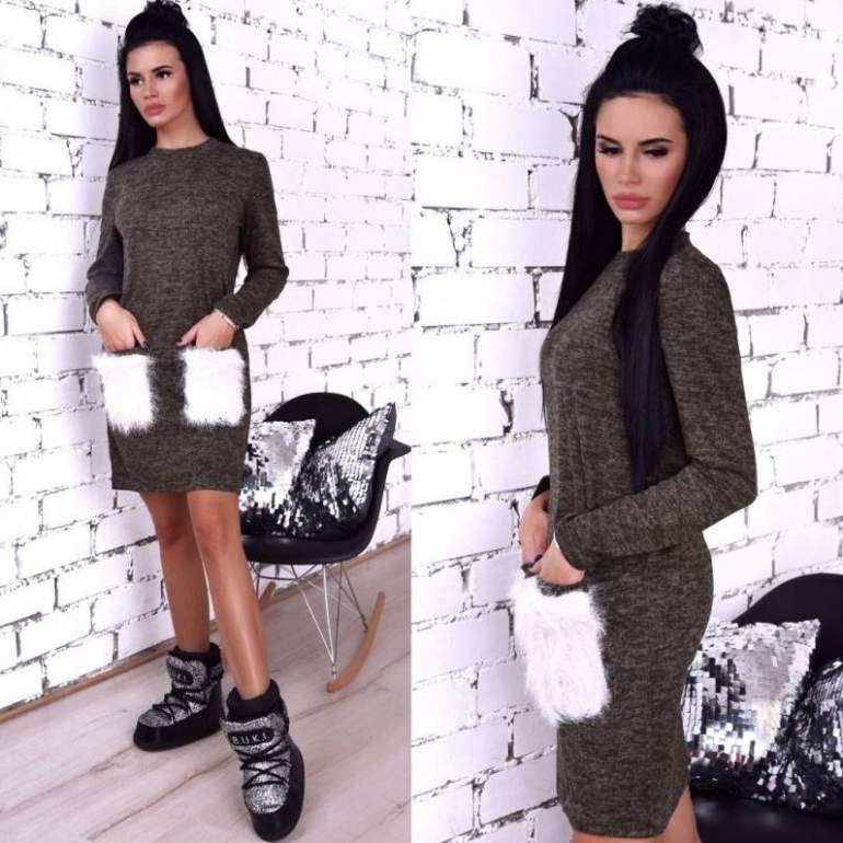 Стиль: Жилет с меховыми карманами - фото идеи