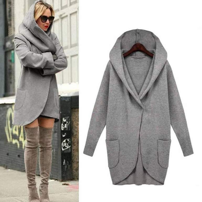 Стиль: Зимняя куртка на запах - фото идеи