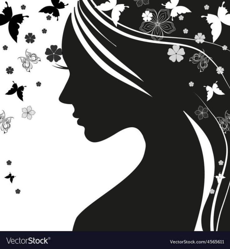 Темный профиль очаровательные женщины на фото