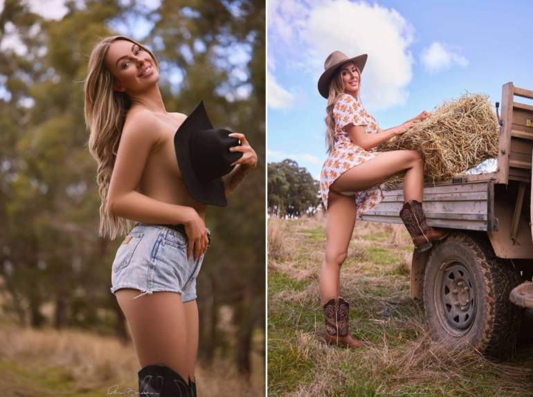 Замужняя австралийская мама двоих детей за два года заработала 1 млн. долларов, работая голышом на ферме