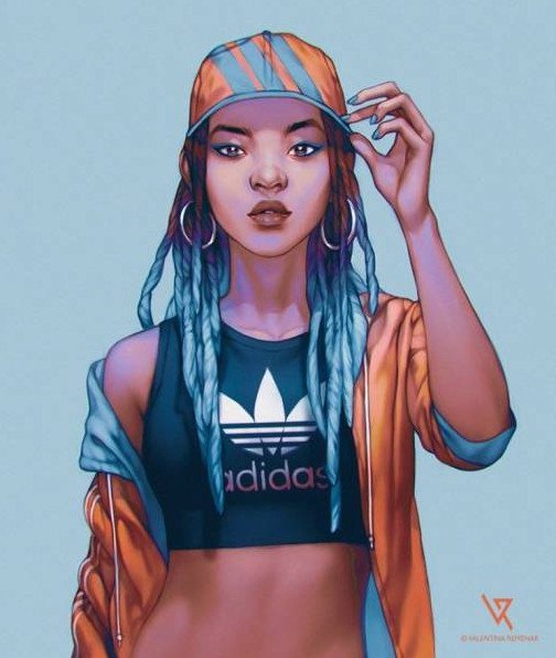 Красивая девушка реперша