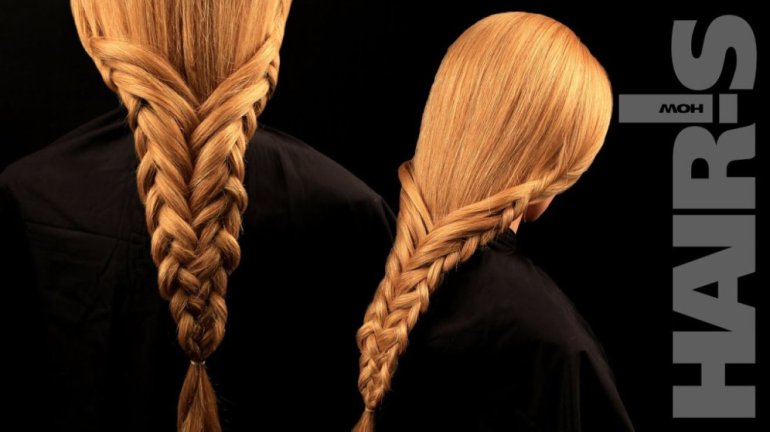 Красивые девушки и Коса из пяти прядей