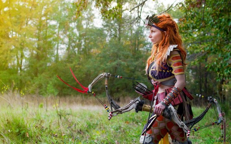 Одежка лучника очаровательные женщины