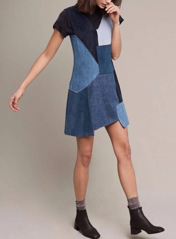 Стиль: Джинсовое платье мисс сиксти - фото идеи
