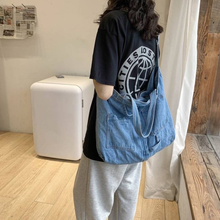 Стиль: Джинсовый шопер - фото идеи