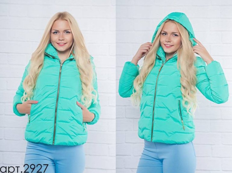 Стиль: Куртка мятного цвета - фото идеи