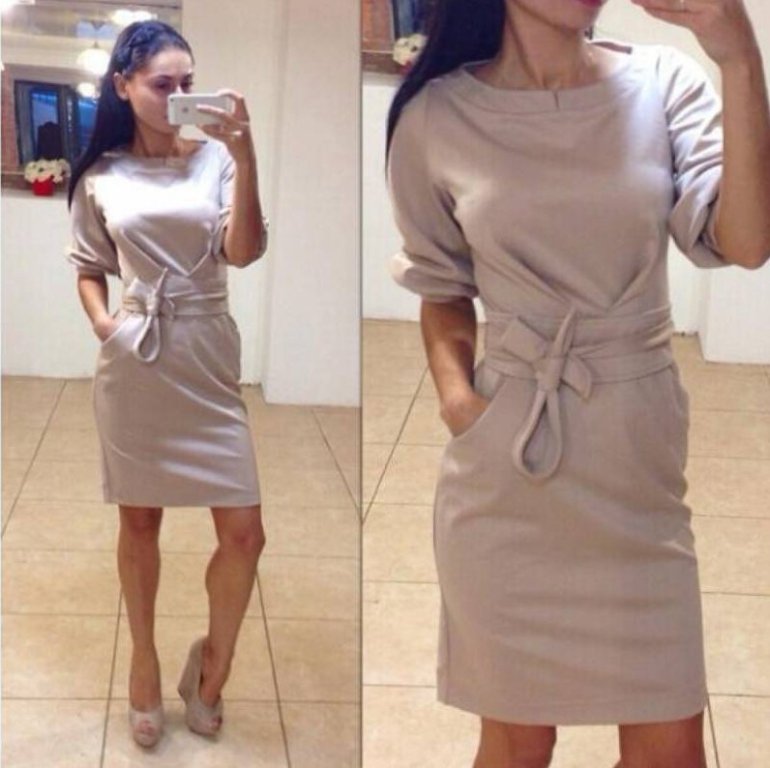 Стиль: Повседневные однотонные платья - фото идеи