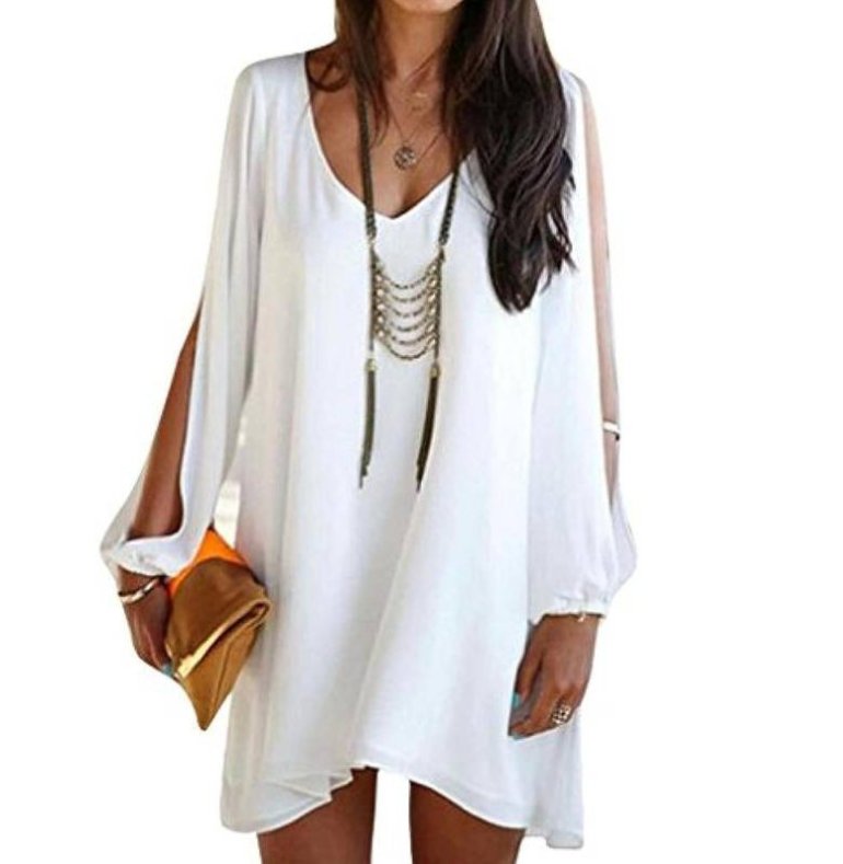 Стиль: Туника с разрезом спереди - фото идеи