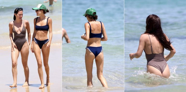 Фото - Белла Шарп и Лорен Жизель Синтес в купальниках на пляже Бонди