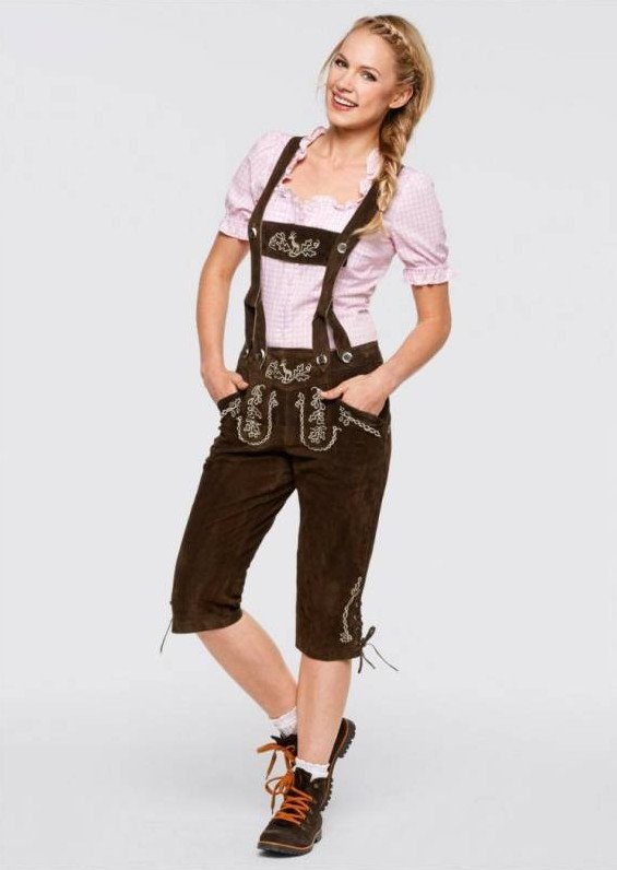 Мода: Коричневые брюки с подтяжками