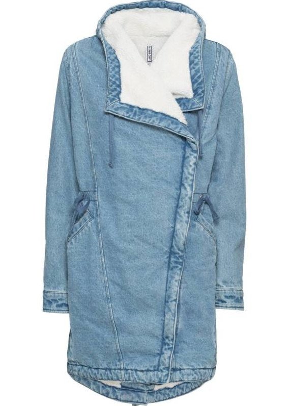 Мода: Серая джинсовая парка