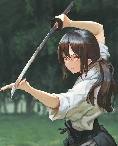 Девушка с катаной - картинки