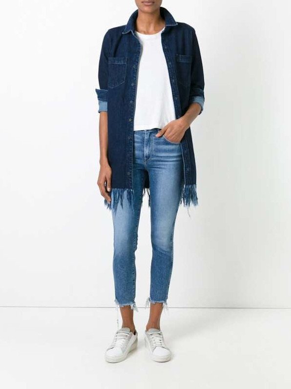 Мода: Прямые укороченные джинсы