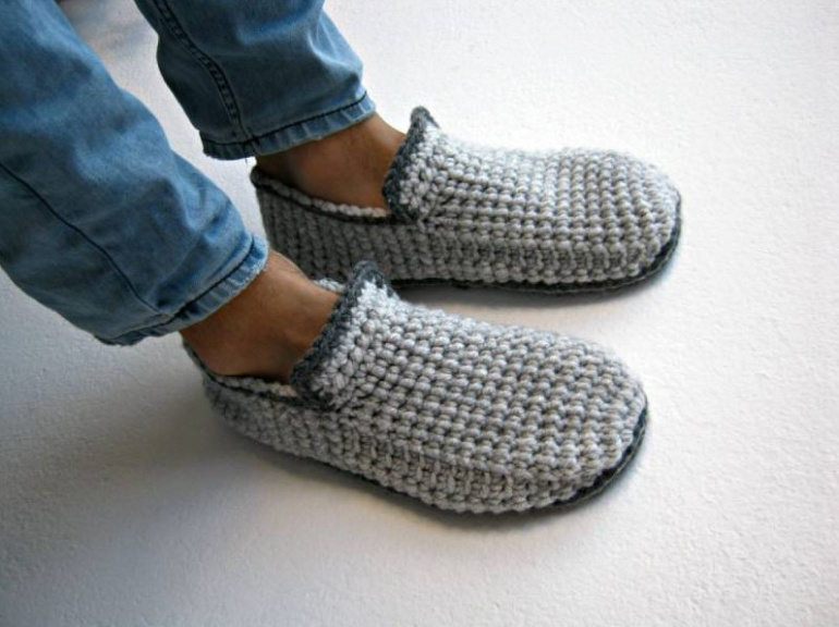 Мода: Тапки мокасины крючком