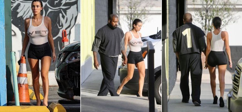 Фото: Бьянка Цензори и Канье Уэст в Западном Голливуде