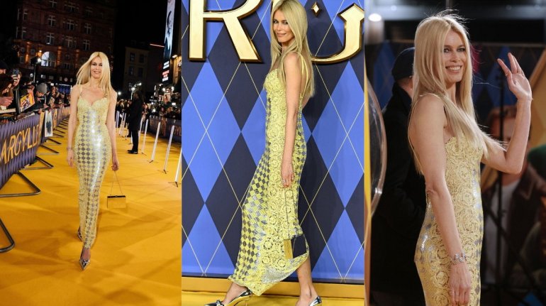 Фото: Клаудия Шиффер в облегающем платье