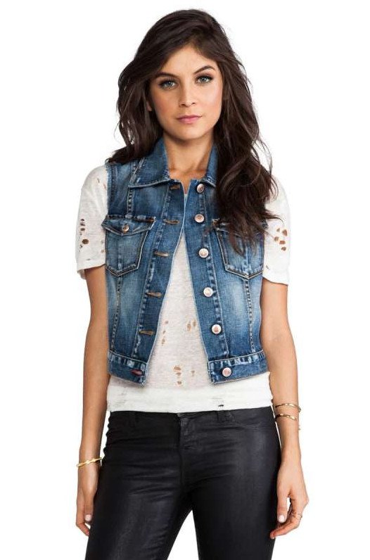 Мода: Джинсовый жилет ( 70 фото )
