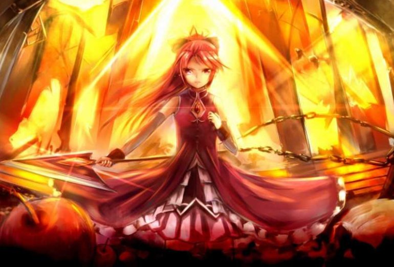 Огненные волосы - картинки аниме