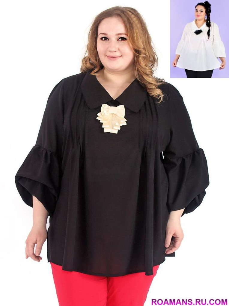 Блузы для женщин плюс-сайз: модные и стильные варианты