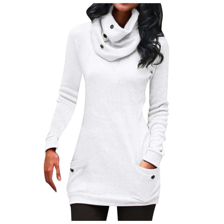 Джемпер с длинным воротником