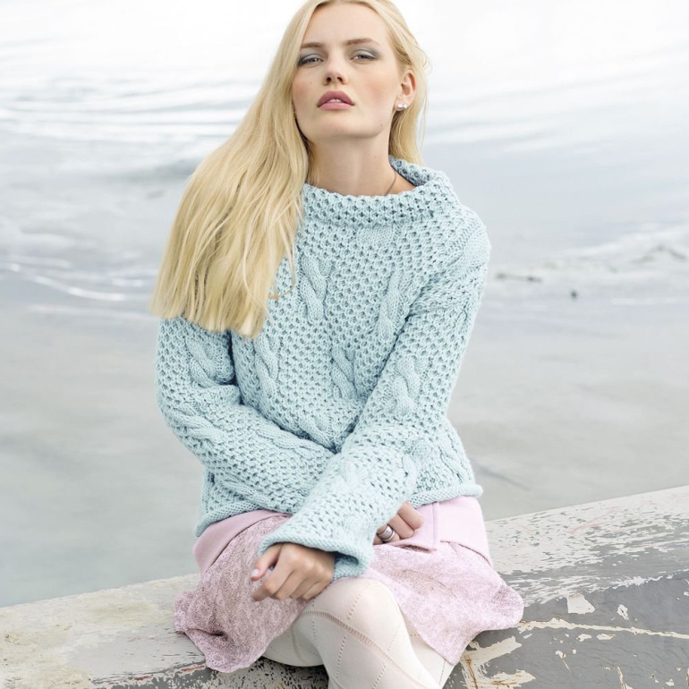 Джемпер с узором соты: модный и уютный выбор
