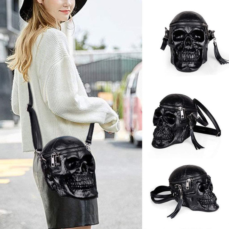 Эффектная сумка в форме черепа: стильный аксессуар с характером