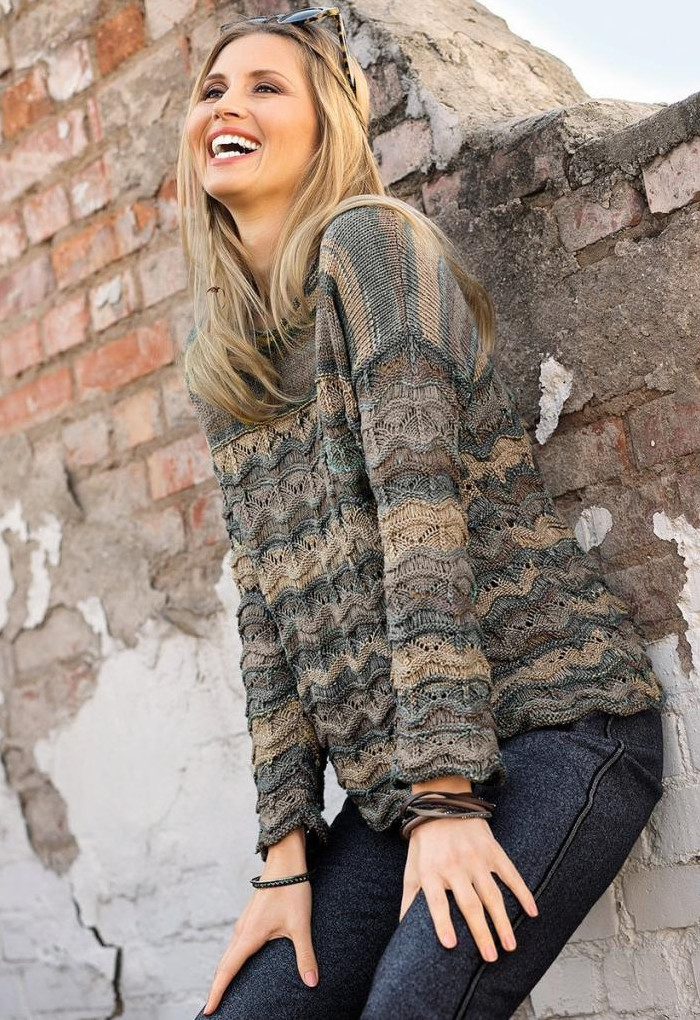 Как создать стильный джемпер из меланжевой пряжи?