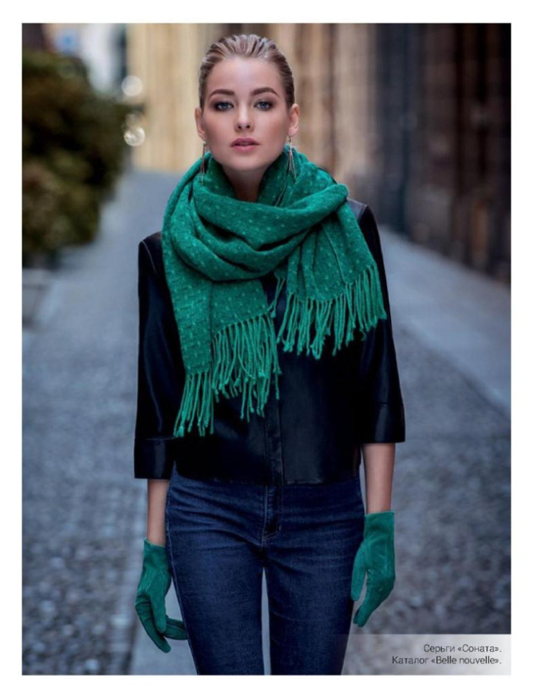 Как выбрать и сочетать шарф к зеленой куртке