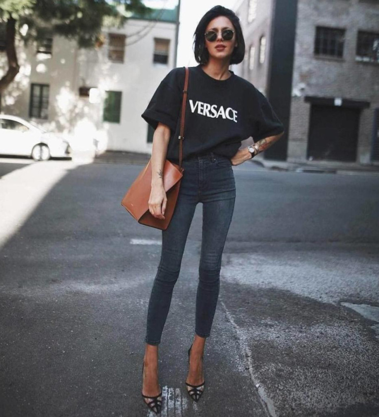 Модные черные футболки: стиль и универсальность